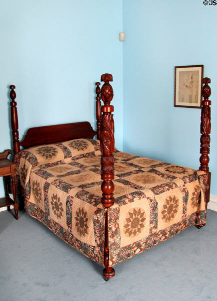 Charlotte Terry Isham bed at Isham-Terry House Museum. Hartford, CT.