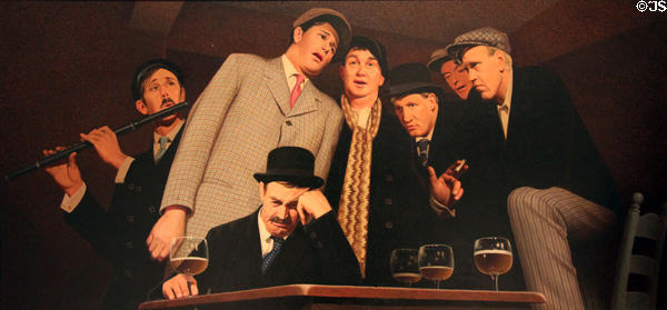 Sentimental Ballad painting (1942) by Grant Wood at New Britain Museum of American Art. New Britain, CT.