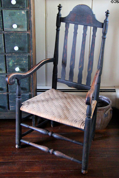 Armchair in doctor's office at Dr. Hezekiah Chaffee House. Windsor, CT.