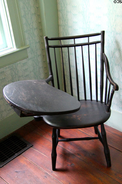 Writing chair at Oliver Ellsworth Homestead Museum. Windsor, CT.