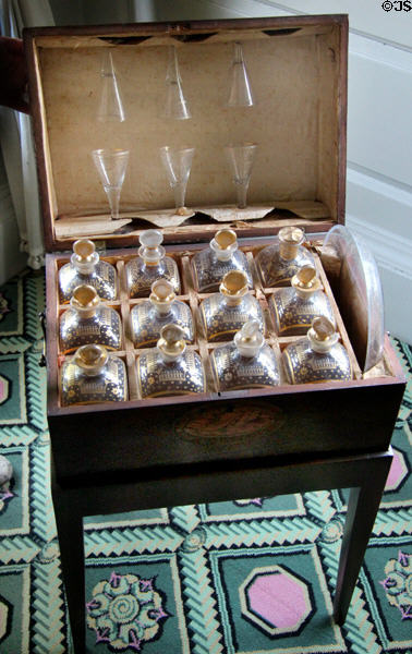 Traveling liquor cabinet at Phelps-Hathaway House. Suffield, CT.