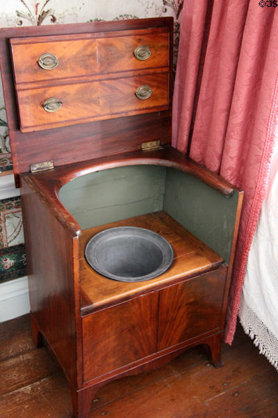 Disguised necessary stool at Phelps-Hathaway House. Suffield, CT.