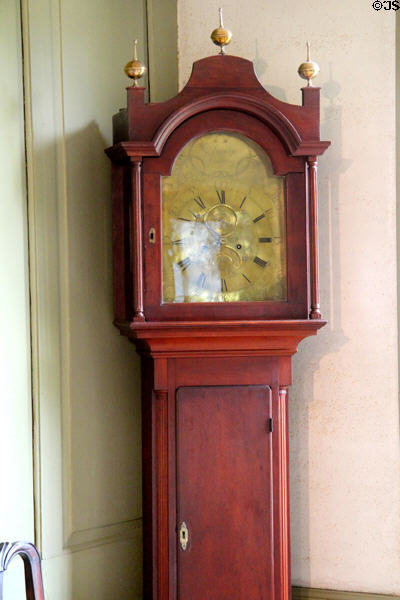 Tall clock by Daniel Burnap of East Windsor, CT at Silas Deane House. Wethersfield, CT.