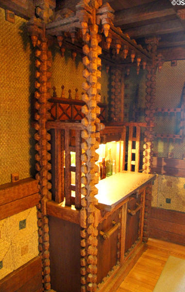 Custom bar at Gillette Castle State Park. East Haddam, CT.
