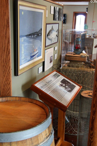 Fishing display at Connecticut River Museum. Essex, CT.