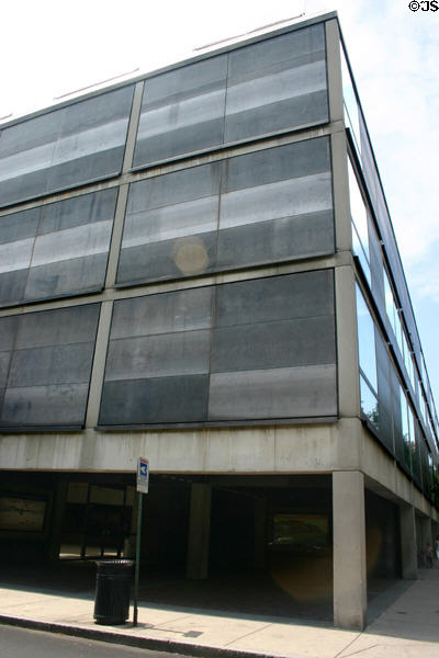 Corner of British Art Center at Yale University. New Haven, CT.