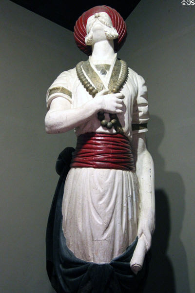 Aleppo figurehead (unknown) at Mystic Seaport art museum. Mystic, CT.