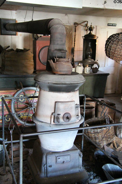 Pot-belly stove at Mystic Seaport. Mystic, CT.