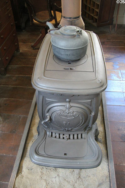 Cast iron Monitor stove by Portland Stove Foundry of Portland, ME at Mystic Seaport. Mystic, CT.
