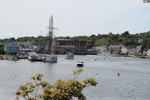 Harbor activity at Mystic Seaport. Mystic, CT.