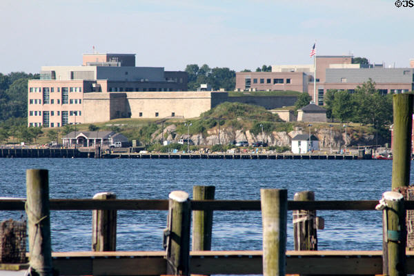 New London waterfront around Fort Trumbull State Park. New London, CT.