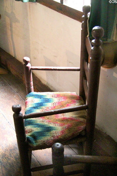 Great chair at Joshua Hempstead House. New London, CT.