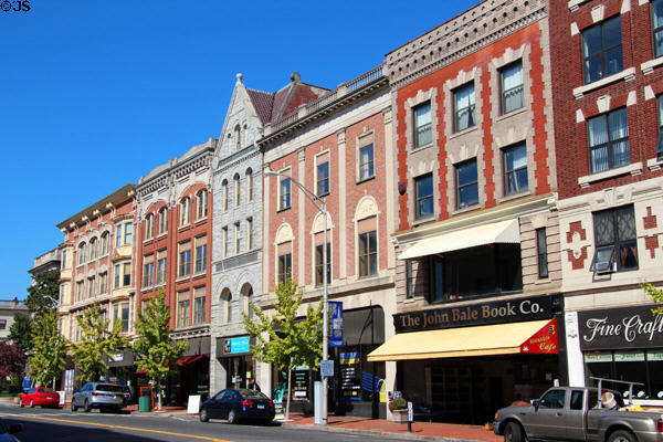 Grand St. heritage streetscape. Waterbury, CT.