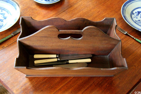 Knife tray at Judson House. Stratford, CT.