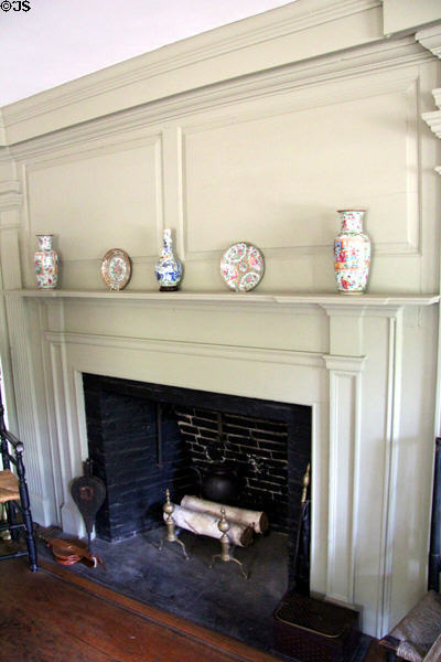 Dining room fireplace at Judson House. Stratford, CT.
