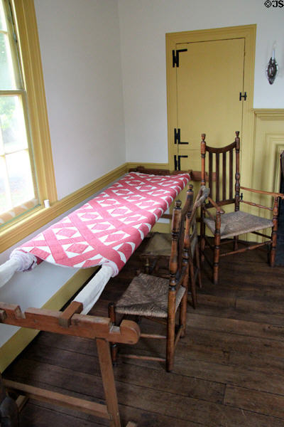 Quilting frame at Danbury Museum & Historical Society. Danbury, CT.