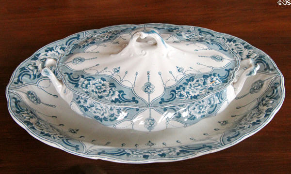 Covered serving dish at Danbury Museum & Historical Society. Danbury, CT.