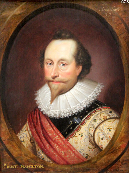 Portrait of Sir Alexander Temple (1620) by Cornelius Johnson at Yale Center for British Art. New Haven, CT.