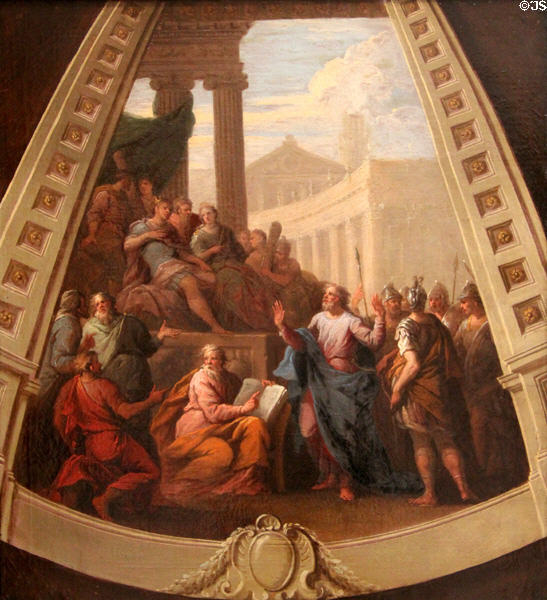 St Paul before Agrippa painting (c1710) by Sir James Thornhill at Yale Center for British Art. New Haven, CT.