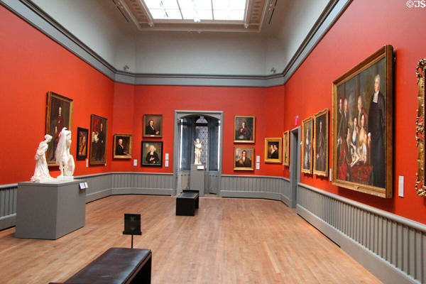 Early American art gallery at Yale University Art Gallery. New Haven, CT.