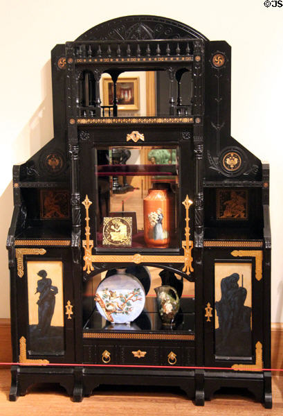 Parlor cabinet (1876-82) by Kimbel & Cabus of New York at Yale University Art Gallery. New Haven, CT.