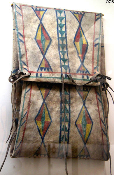 Cheyenne or Blackfoot parflêches from Lame Deer, MT at Yale Peabody Museum. New Haven, CT.