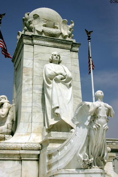 Christopher Columbus fountain (1908) by Lorado Taft in Union Station Plaza. Washington, DC. On National Register.