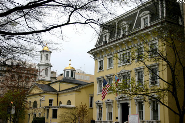 St John's Church & Parish House on Lafayette Square. Washington, DC. Style: Second Empire.