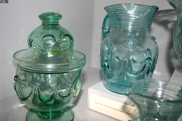 "Lily-pad" blown glass from New England (c1820-60) in American History Museum. Washington, DC.