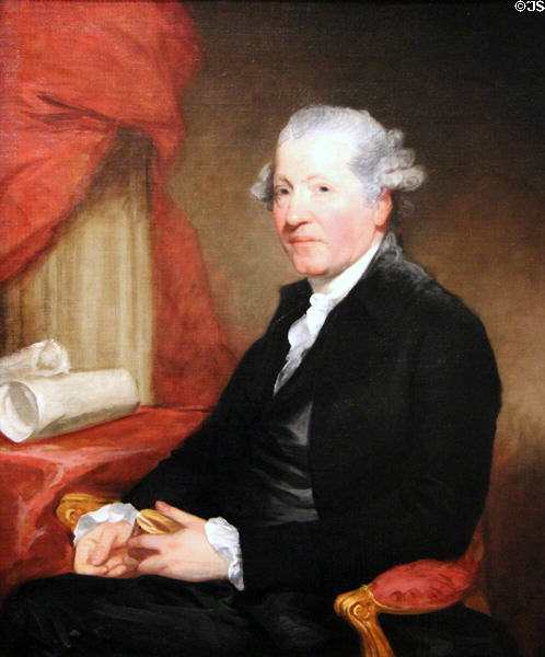 Sir Joshua Reynolds portrait (1784) by Gilbert Stuart at National Gallery of Art. Washington, DC.