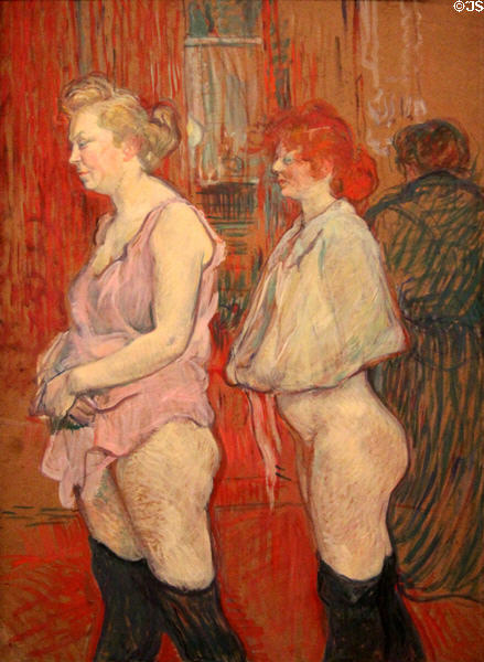 Rue des Moulins painting (1894) by Henri de Toulouse-Lautrec at National Gallery of Art. Washington, DC.