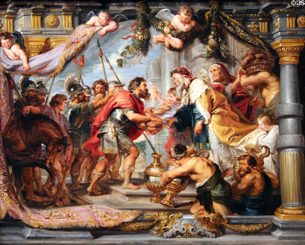 Meeting of Abraham & Melchizedek painting (c1626) by Peter Paul Rubens at National Gallery of Art. Washington, DC.