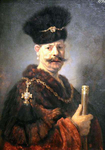 Polish Nobleman painting (1637) by Rembrandt van Rijn at National Gallery of Art. Washington, DC.