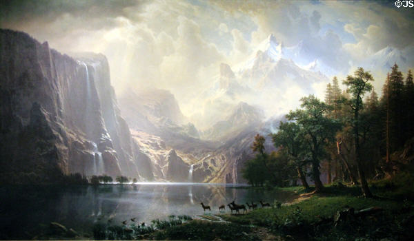 Among the Sierra Nevada, California painting (1868) by Albert Bierstadt at Smithsonian American Art Museum. Washington, DC.