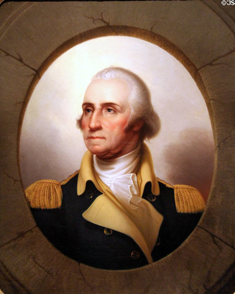 George Washington portrait (c1853) by Rembrandt Peale at National Portrait Gallery. Washington, DC.