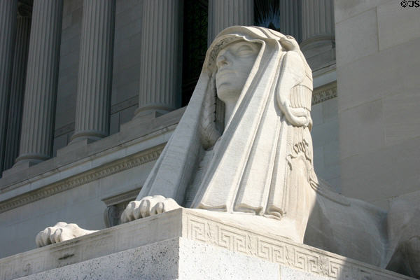 Sphinx before Temple of the Scottish Rite. Washington, DC.