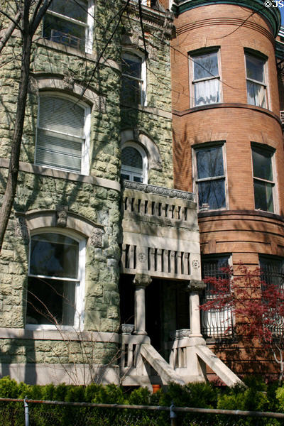 Stone & brick townhouses (1832 16th St. NW). Washington, DC.