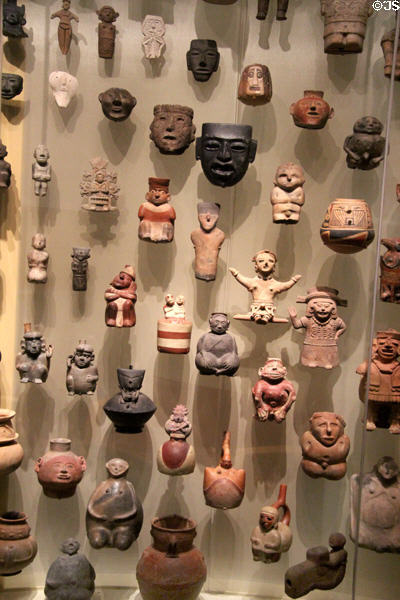 Collection of Latin American native ceramics at National Museum of the American Indian. Washington, DC.