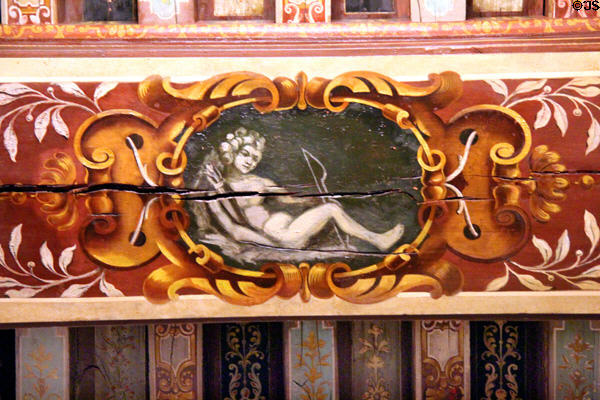 Painted ceiling detail in Music Room at Dumbarton Oaks Museum. Washington, DC.