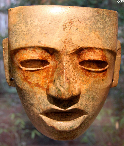 Teotihuacan serpentine mask (0-600 CE) from Mexico at Dumbarton Oaks Museum. Washington, DC.
