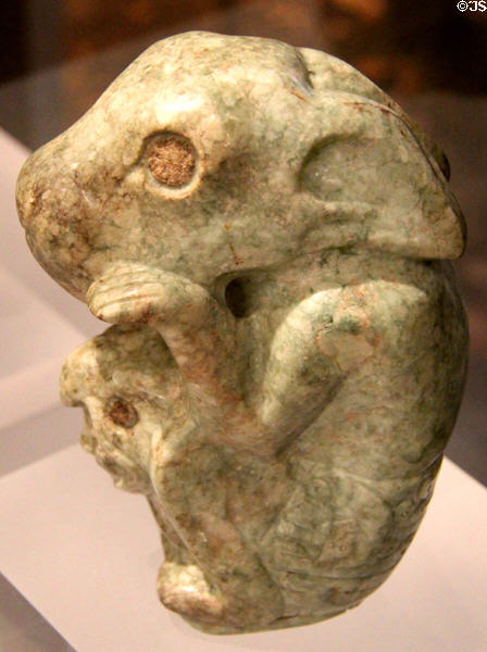 Aztec-style jadeite rabbit (c19thC) at Dumbarton Oaks Museum. Washington, DC.