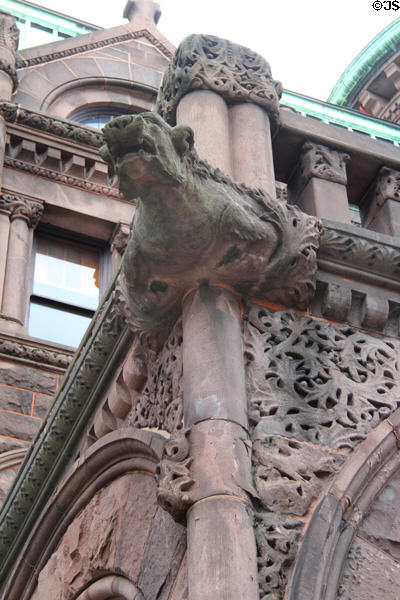 Carving details of Christian Heurich Mansion. Washington, DC.