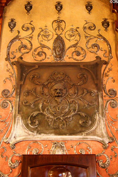 Molded entrance hall decoration at Christian Heurich Mansion. Washington, DC.