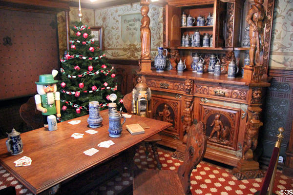 German Bierstube in basement at Christian Heurich Mansion was part of the original home. Washington, DC.