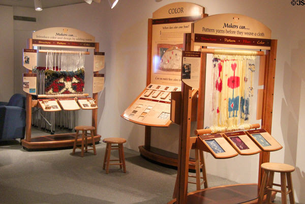 Weaving technique displays at Textile Museum. Washington, DC.
