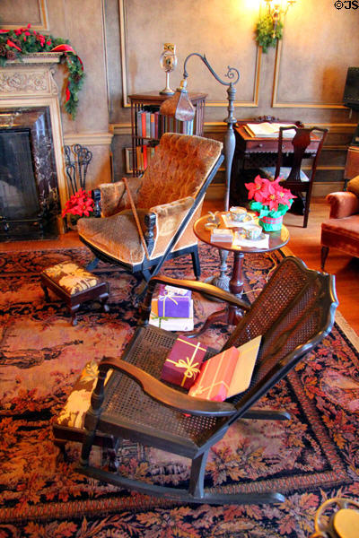 Rocking chair in Library at Woodrow Wilson House. Washington, DC.