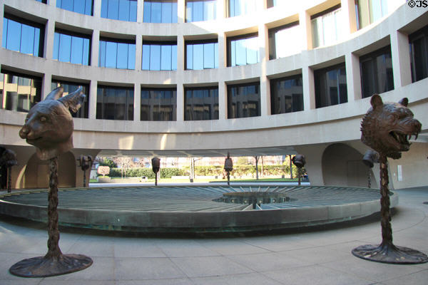 Interior facade of Hirshhorn Museum. Washington, DC.