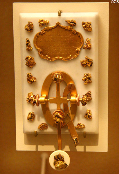 Telegraph key used by William H. Taft to open Alaska-Yukon Exposition (1909) (used again by T. Roosevelt in 1913 to open Panama Canal) at National Museum of American History. Washington, DC.