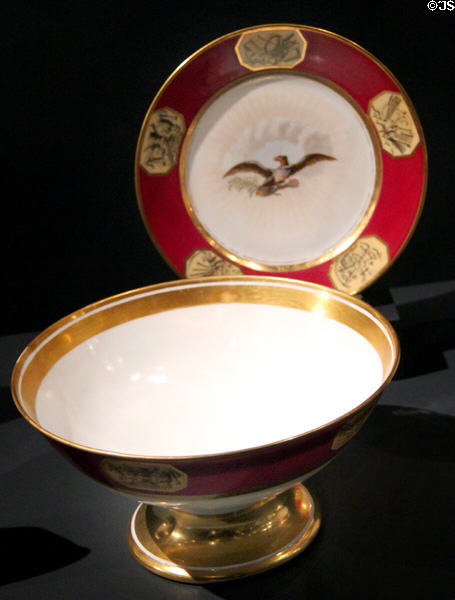 James & Elizabeth Monroe porcelain (1817) by Dagoty-Honoré of France at National Museum of American History. Washington, DC.