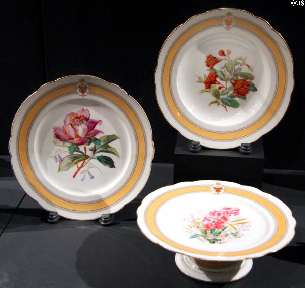 Ulysses & Julia Grant china by Haviland & Co. of France at National Museum of American History. Washington, DC.